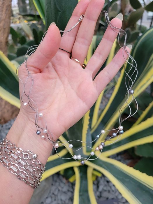 Колье серебро ажурное