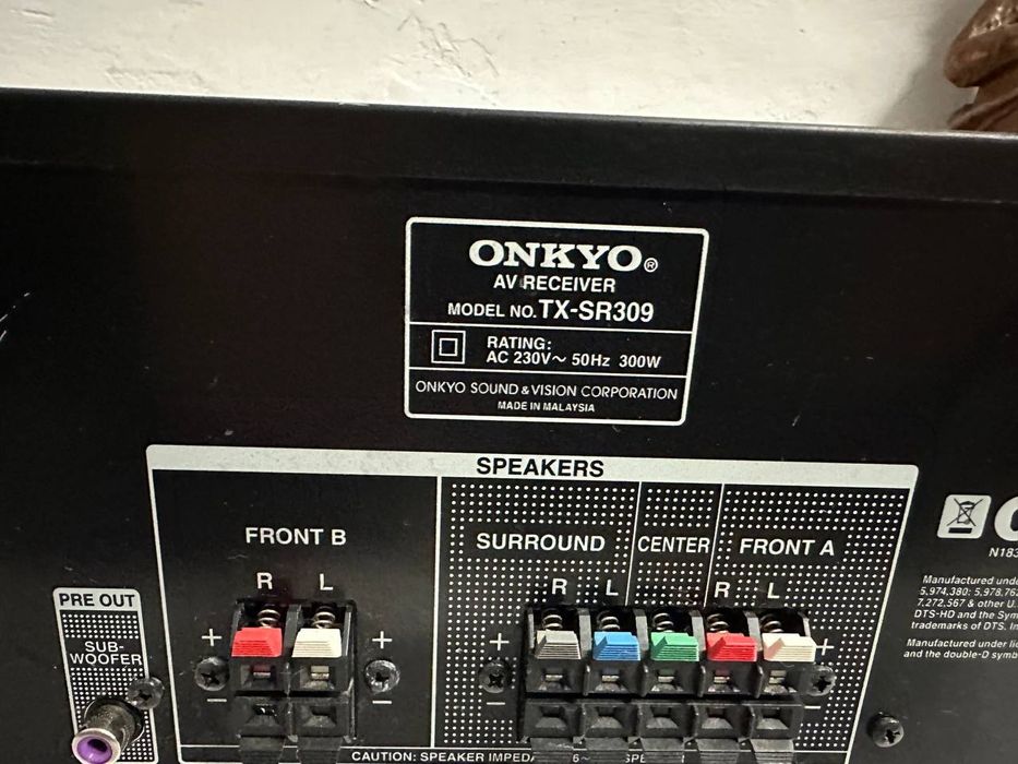 5.1 AVR Amplituner Onkyo TX SR 309, 125 Wat, HDMI, USB, 3D