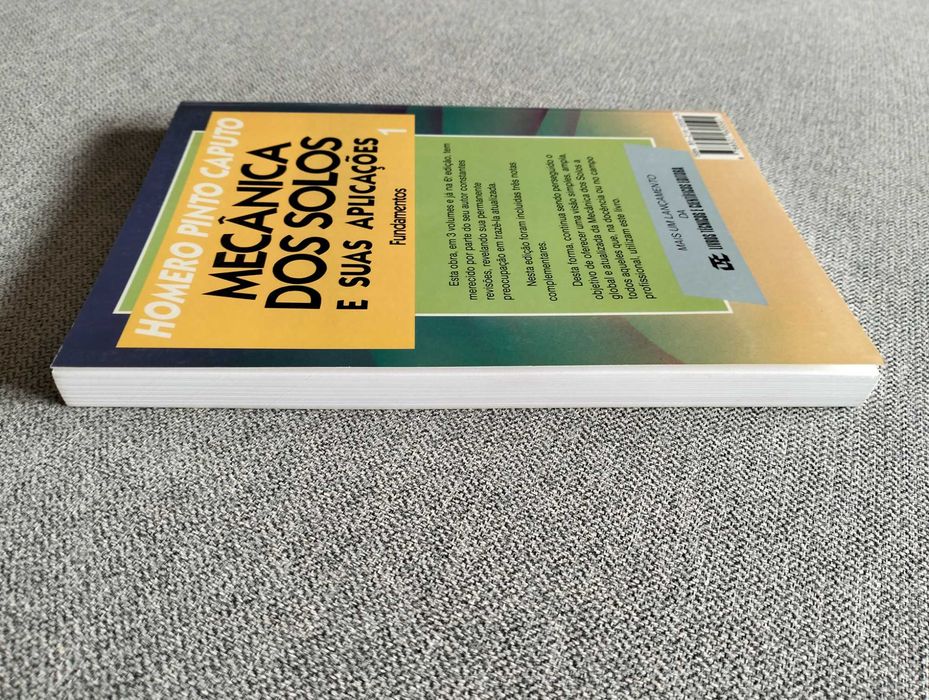 Livro "Mecânica dos solos e suas aplicações" de Homero pinto Caputo