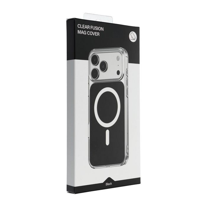 Etui na iPhone 17 Pro Max / 18 Pro Max (low camera edge) Clear Fusion Mag Cover zgodne z MagSafe czarne