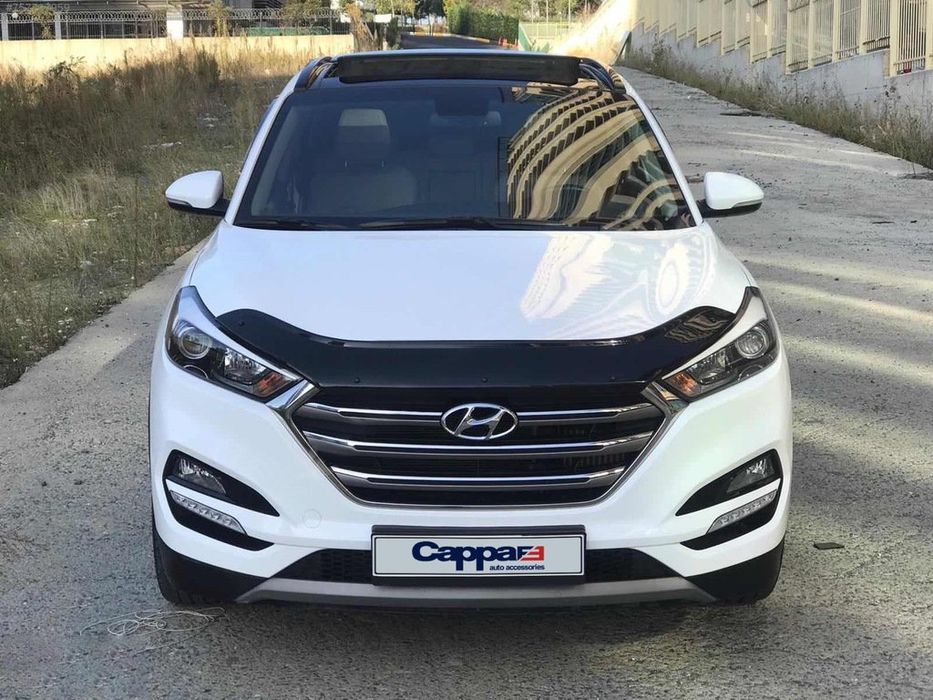 Hyundai Tucson 2016+ Дефлектор капота (мухобойка) EuroCap