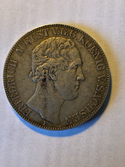 Moneta 2 talary 1854 Saksonia