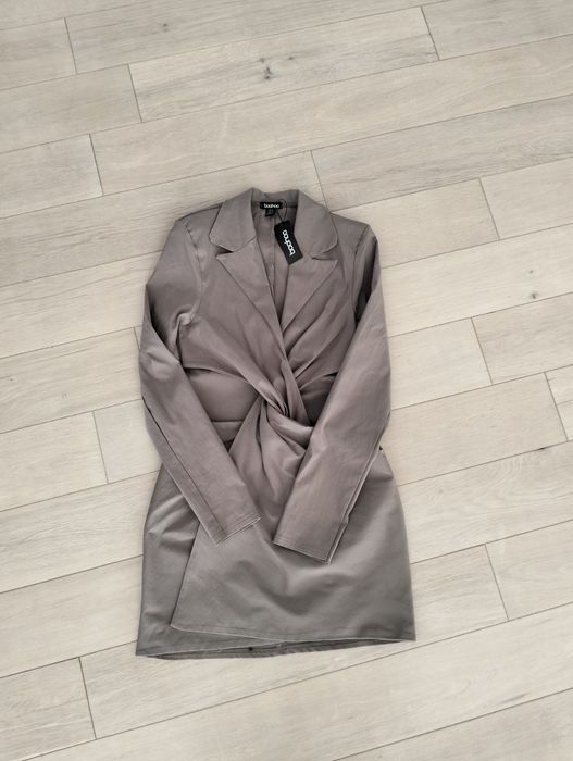 Blazer dress sukienka marynarka mocca