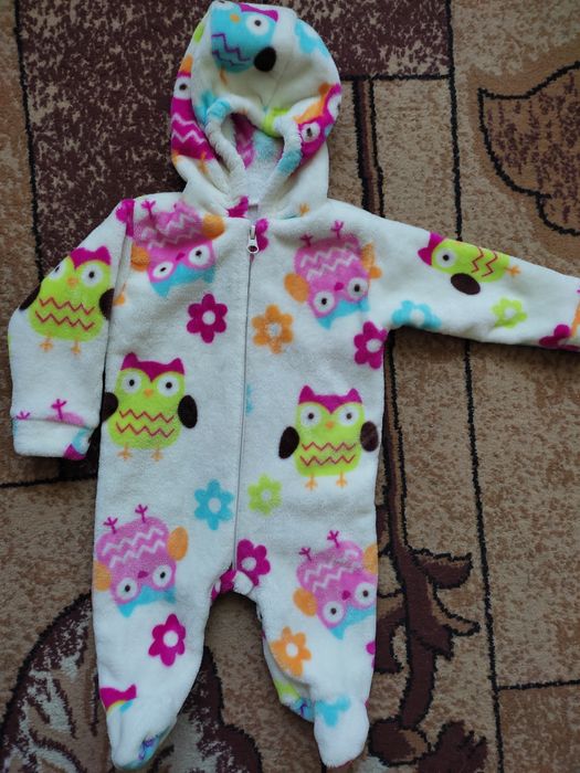 Теплий плюшевий чоловічок сліп комбінезон на 62 см