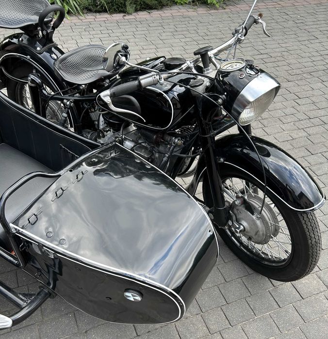 motocykl K-750 z koszem, rok 1960, ural, dniepr