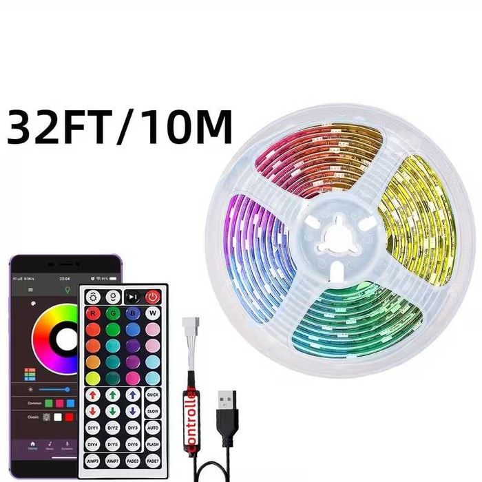 Світлодіодна LED стрічка 10м USB / RGB підсвітка для кімнати