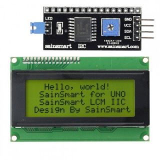 Ecrã Display LCD 20x4 I2C Com Fundo Verde Para Arduino