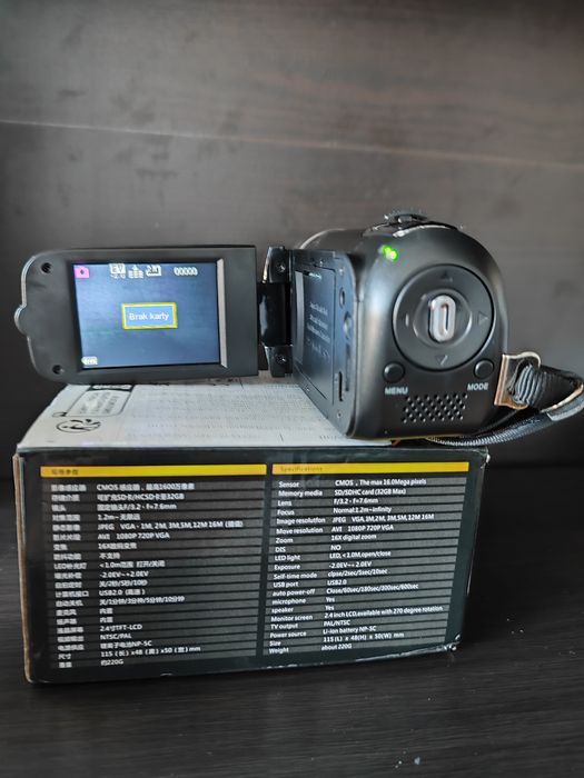 1080P Kamera DV 16 MP 2,7-calowy ekran