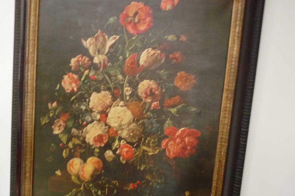 WYPRZEDAŻ/PRZEPROWADZKA stary piękny obraz martwa natura