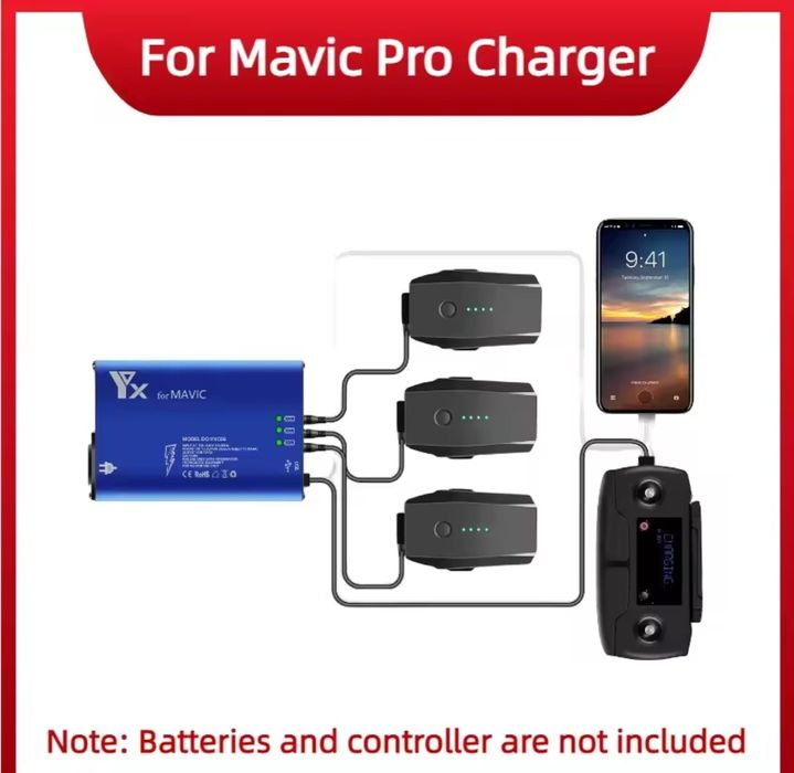 Carregador Hub 5 em 1 Drone Dji Mavic Pro