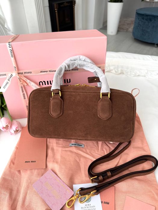 Torebka Miu Miu arcadie suede brown
