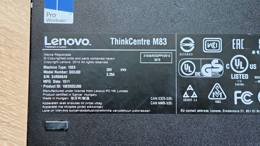 Lenovo ThinkCentre M83 Thin