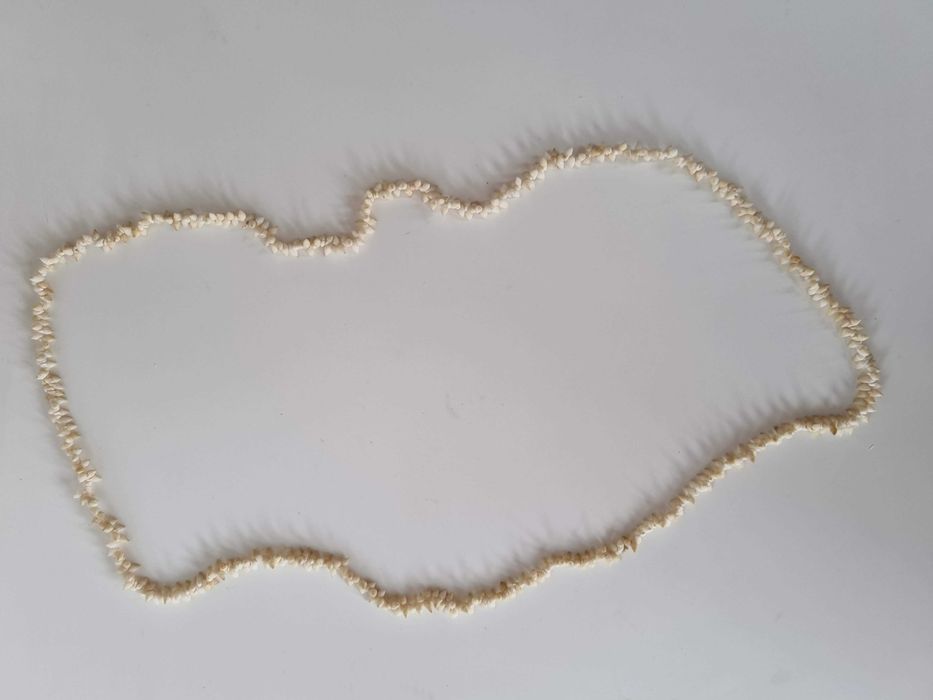 Stary długi naszyjnik z malutkich muszelek vintage lata 90-te