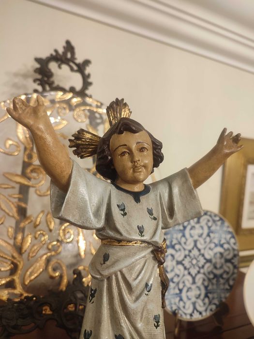 Arte Sacra - menino Jesus em pianha