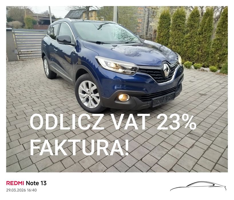 Renault Kadjar Faktura Vat 23 % !  Zarejestrowany i ubezpieczony w kraju !