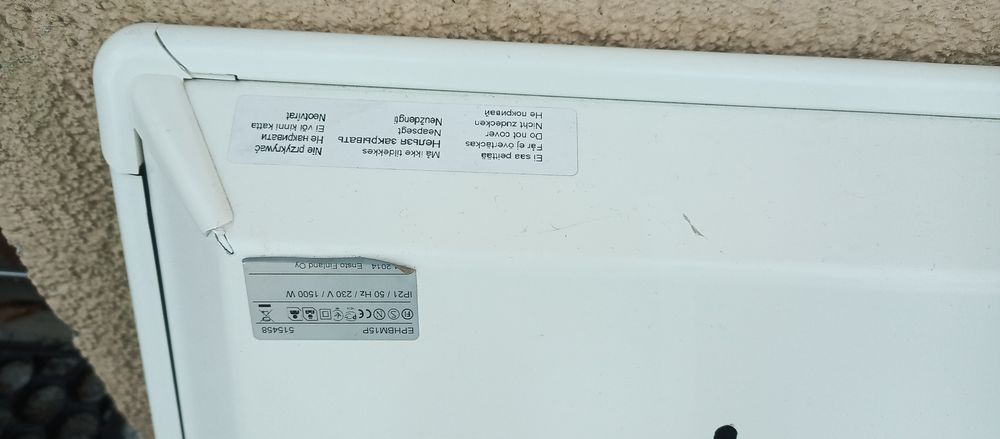 Обігрівач Ensto Beta EPHBM15P 1500 Вт: 2 000 грн. - Кліматичне ...