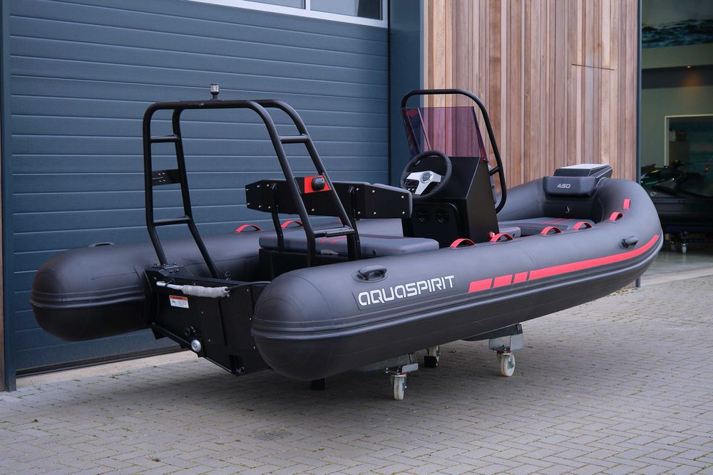 RIB Aluminium AquaSpirit S450 BLACK and RED