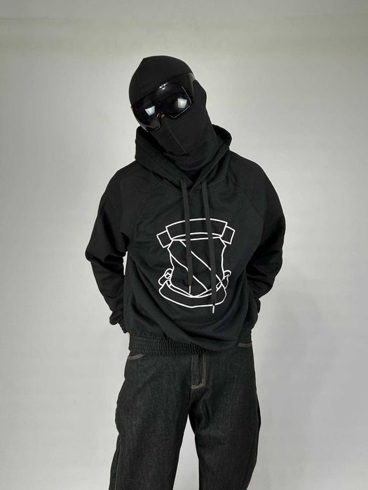 Худі Number (N)ine Shield black чорна худи черная кофта skinny