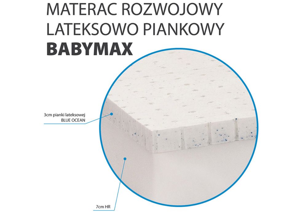 Materac piankowo lateksowy HEVEA BABY MAX 120x60