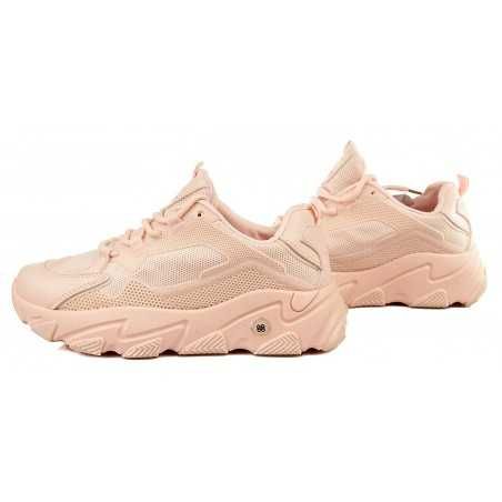 Sportowe sneakersy na grubej podeszwie różowe r 37
