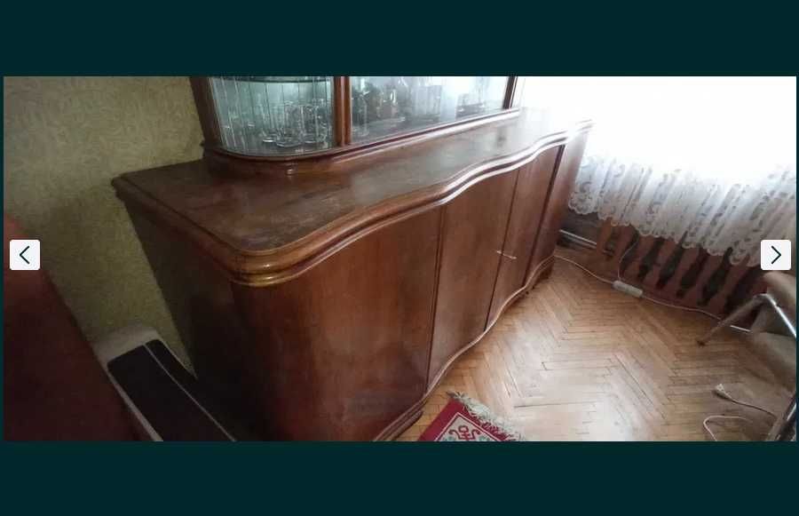 Kredens w stylu art deco z nadstawką lata 50/60, PRL