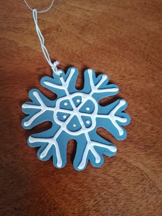 Estrela de Natal azul e branca