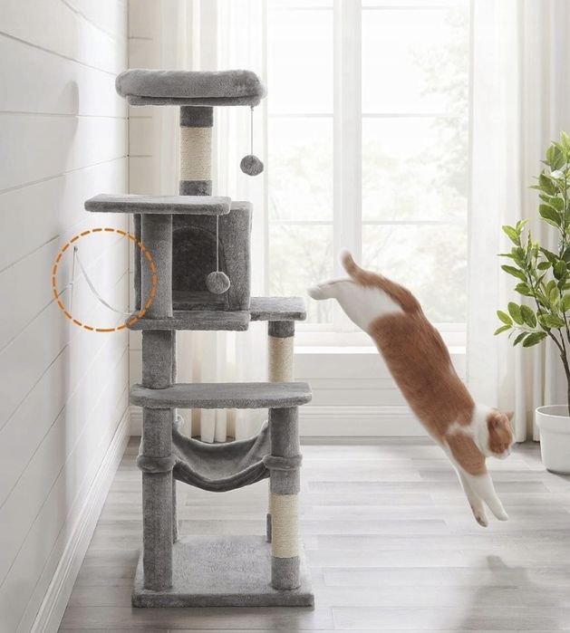 DRAPAK Wysoki Wieża Choinka Domek Hamak Legowisko dla Kota! PREMIUM!