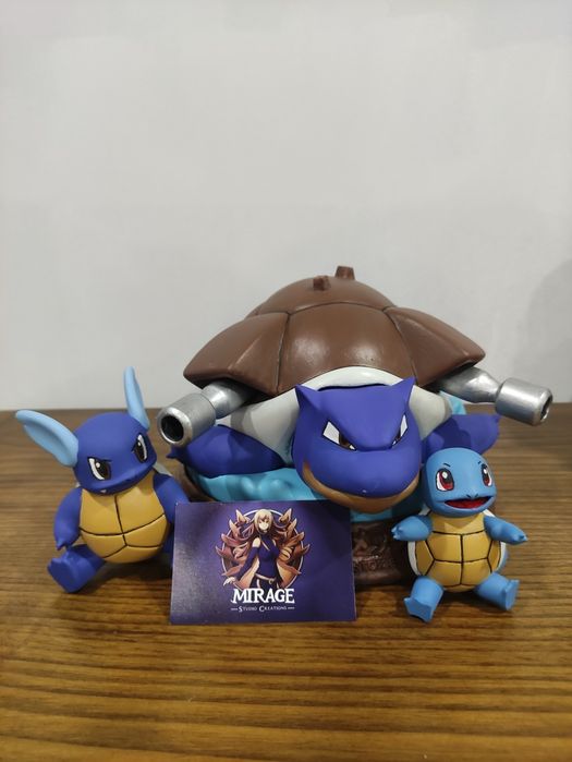 Figura Pokémon Blastoise Wartortle Squirtle 22cm