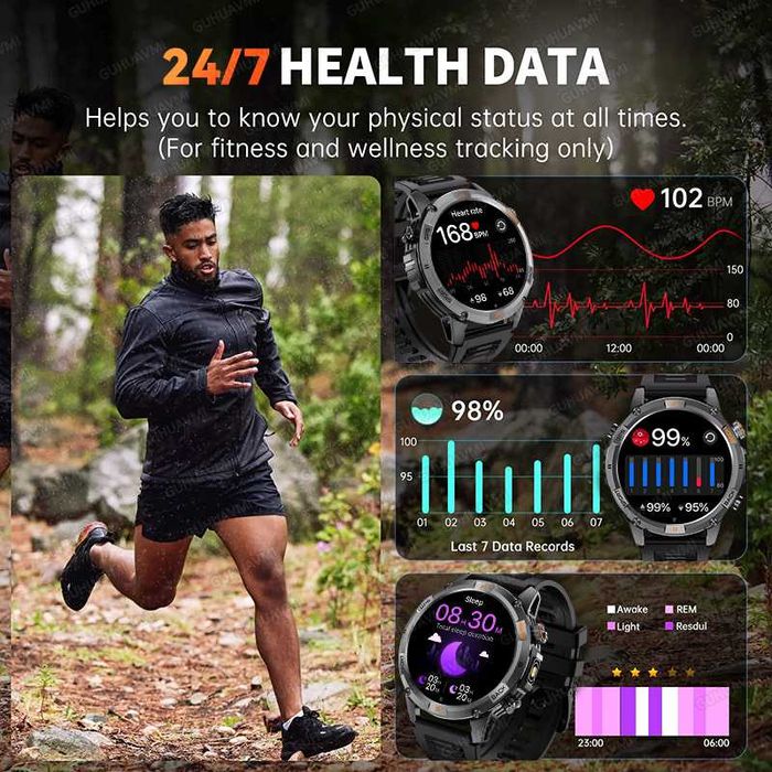 Смарт часы. VWAR YK15 PRO. GPS-офлаин. Compass.3D-меню.1000mAh.