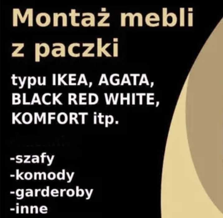 Składanie/montaż mebli Ikea, Agata i inne.