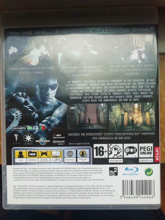 Riddick as crónicas em assaulto de Athena Negra