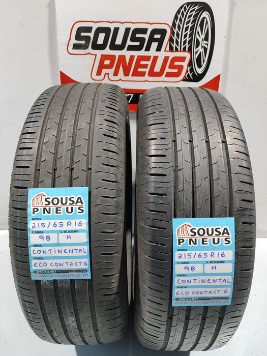 2 pneus semi novos 215-65R16 Continental - Oferta dos Portes