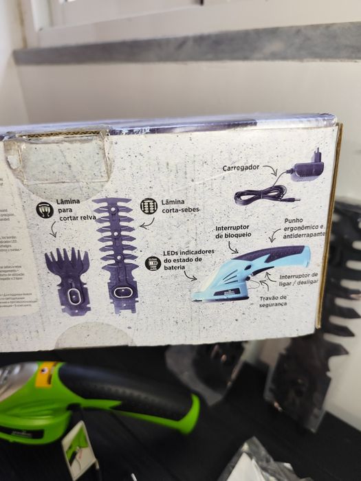 Corta relvas e corta sebes bateria novo