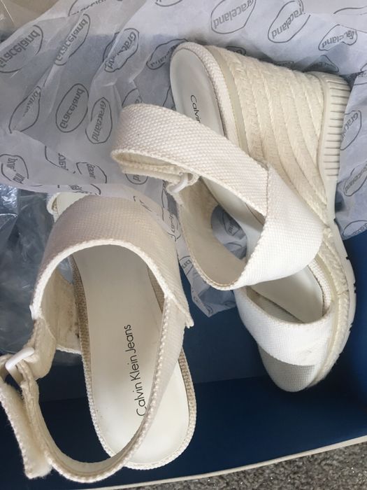 Oryginalne Calvin Klein 40/26 espadryle biale