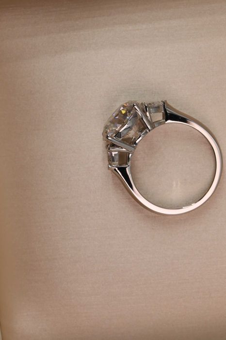 Pierścionek PT950 z diamentem 5.03ct Lab Grown | VS1 F | Serce | Nowy