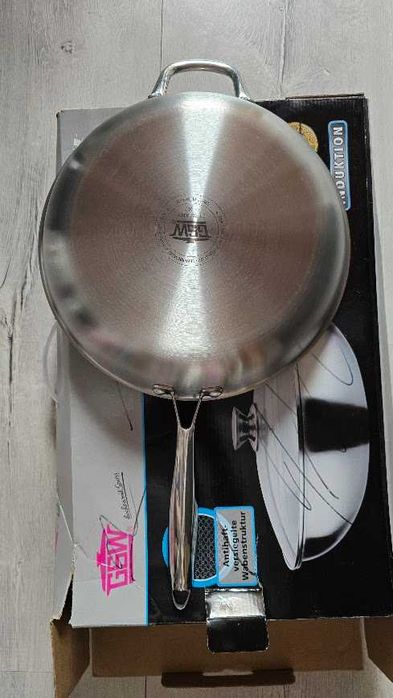 GSW 868402 Patelnia  32 cm stal nierdzewna do wszystkich kuchenek