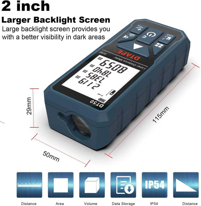 Medidor de distância a laser, medidor de pressão portátil, novo