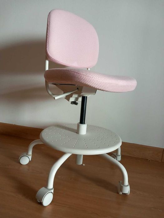 Cadeira p/secretária criança, rosa claro IKEA