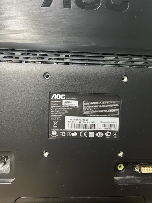 Монітор AOC e2050Sda 20" HD+ б/в - офіс, навчання, дім