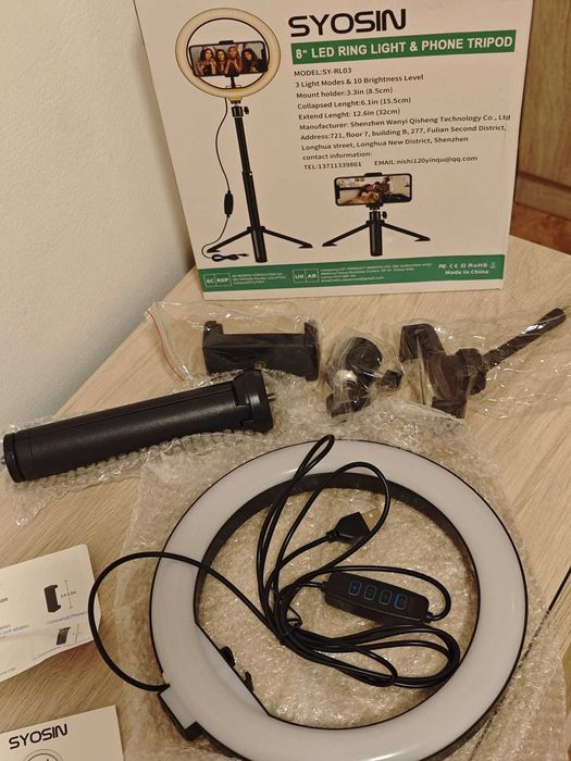 Ring Light com tripé ajustável