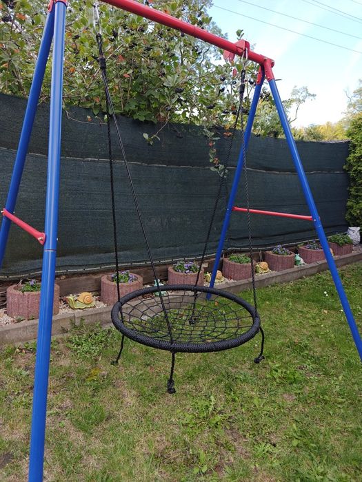 Huśtawka ogrodowa metalowa 4 w 1