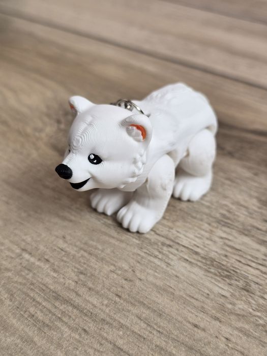 Breloczek Misia Polarnego 3d - Brelok Druk3d fidget Keychain mixGadzet