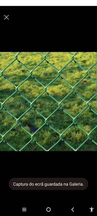 Rede malha solta plastificada