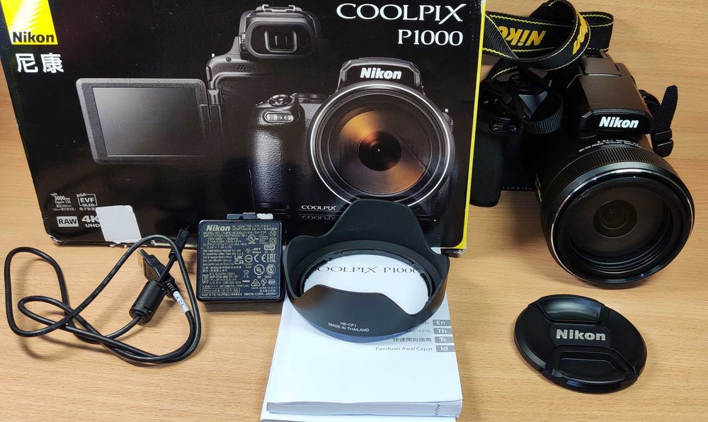 Nikon P1000 - 125x zoom optyczny, 4K + Gwarancja 6 miesięcy