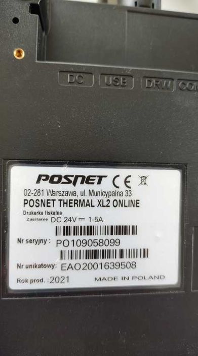 Drukarka fiskalna Posnet Thermal XL2 Online po odczycie tylko moduł do wymiany