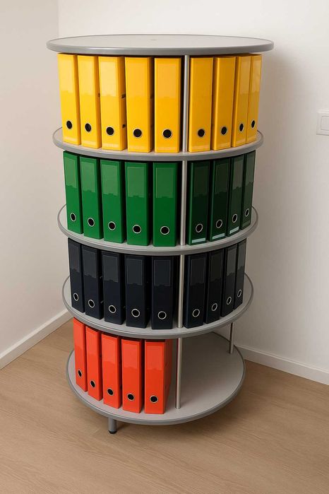 Colunas giratórias para pastas de arquivo, Ø 800 mm 4 andares
