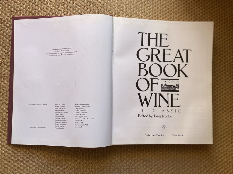 The Great Book of Wine by Joseph Jobe (1980s)