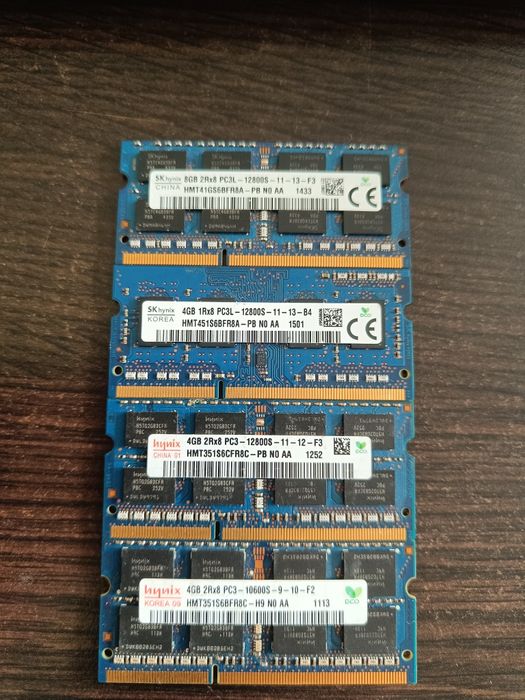 Sprzedam RAM DDR3 od 1GB do 8GB (laptop)