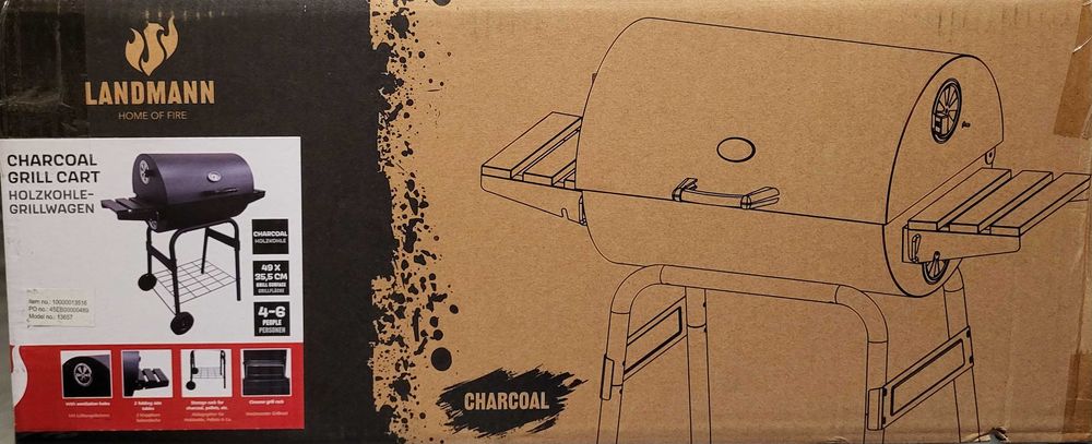 Grill węglowy wózek BARREL 550 (ruszt chrom) 13657 Landmann