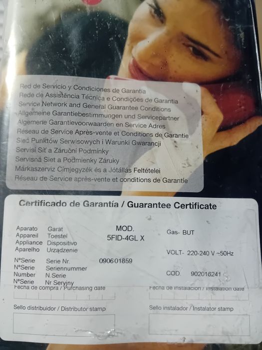 Placa de Fogão Fagor a gás butano  NOVO